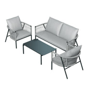 Arcadia Furniture 4 Piece Reims Ensemble Set Stylish Comfortable Durable Grey