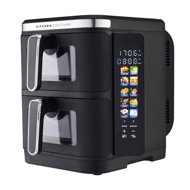 Kitchen Couture 11L Clear View Vertex Dual Draw Air Fryer