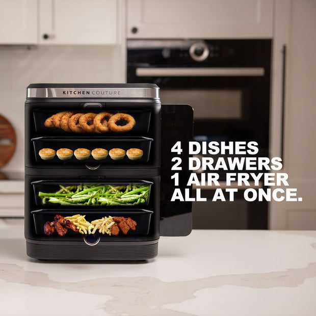 Kitchen Couture 11L Clear View Vertex Dual Draw Air Fryer