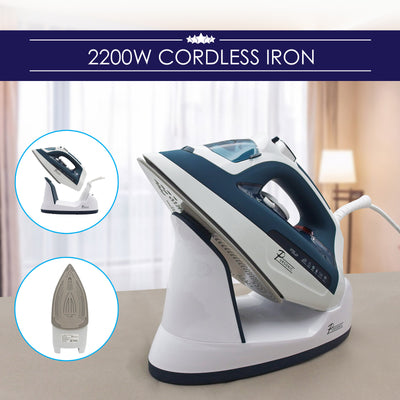 Pursonic Electric Cordless Steam Iron Portable Corded Cordless 2200W