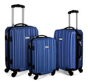 Milano Deluxe 3pc ABS Luggage Suitcase Luxury Hard Case Shockproof Travel Set