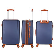 Milano Elite 3pc ABS Luggage Suitcase Luxury Hard Case Shockproof Travel Set