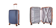 Milano Elite 3pc ABS Luggage Suitcase Luxury Hard Case Shockproof Travel Set