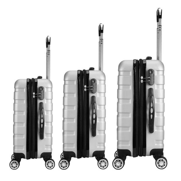 Milano XPander 3pc ABS Luggage Suitcase Luxury Hard Case Shockproof Travel Set