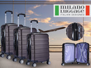 Milano XPander 3pc ABS Luggage Suitcase Luxury Hard Case Shockproof Travel Set