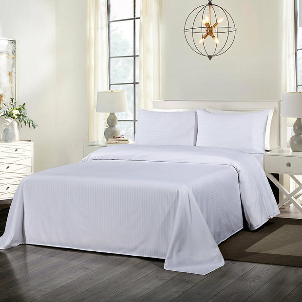 Royal Comfort Cooling Bamboo Blend Sheet Set Striped 1000 Thread Count Pure Soft