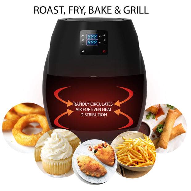 Kitchen Couture 7L Air Fryer Digital Low Fat Oil Free Rapid Healthy Deep Cooker