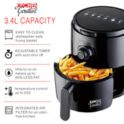 Kitchen Couture Air Fryer Healthy Food No Oil Cooking Recipe 3.4L Capacity