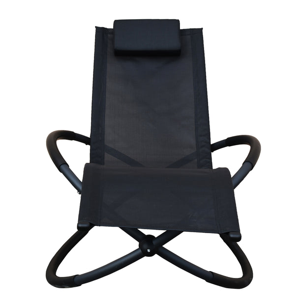 Arcadia Furniture Zero Gravity Portable Foldable Rocking Chair Recliner Lounge