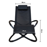 Arcadia Furniture Zero Gravity Portable Foldable Rocking Chair Recliner Lounge