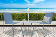 Milano 3pc Outdoor Furniture Steel/Rattan Coffee Table & Chairs Patio Garden Set