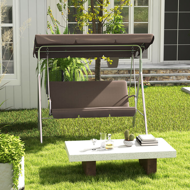 Milano Outdoor Swing Bench Seat Chair Canopy Furniture 3 Seater Garden Hammock