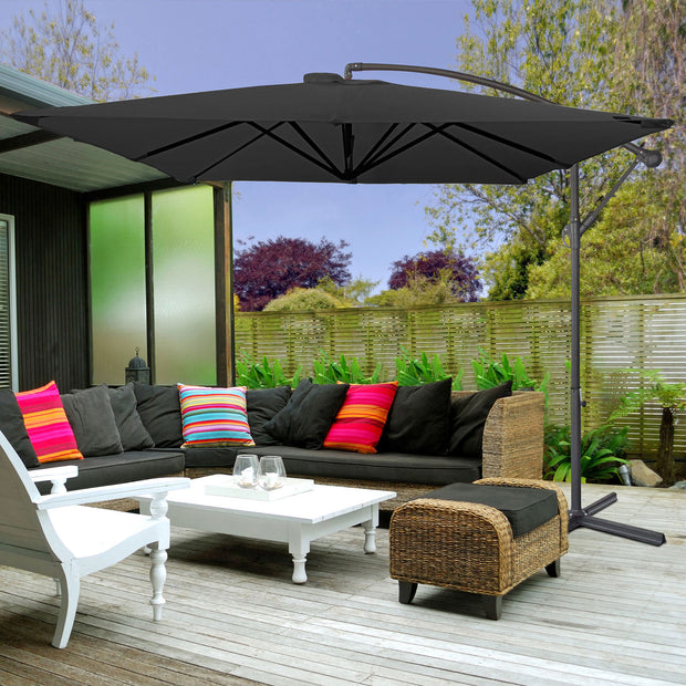 Milano 2.2M Outdoor Umbrella Cantilever Garden Deck Patio Shade Water-Resistant