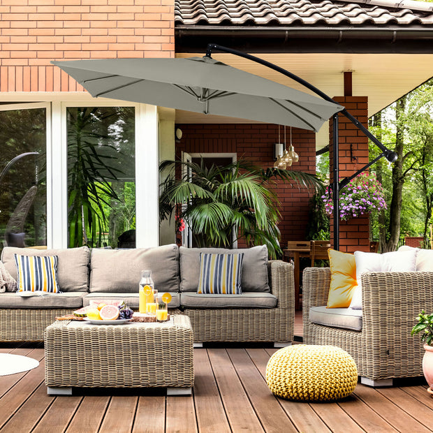 Milano 2.2M Outdoor Umbrella Cantilever Garden Deck Patio Shade Water-Resistant