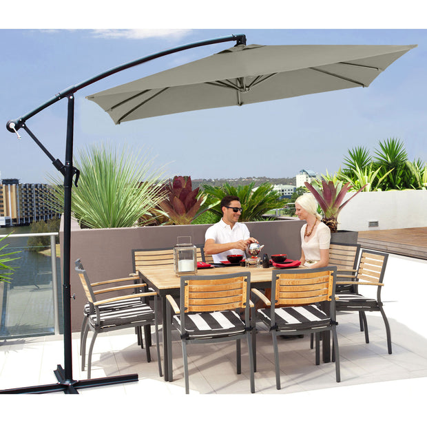 Milano 2.2M Outdoor Umbrella Cantilever Garden Deck Patio Shade Water-Resistant