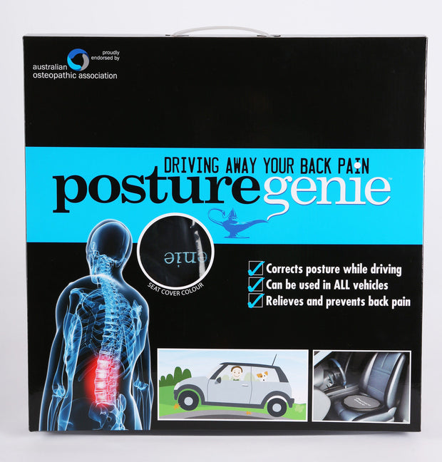 Posture Genie Adjustable Car Vehicle Seat Support Cushion For Back Discomfort