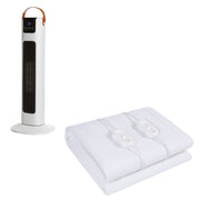 Royal Comfort Winter Warmer Set Comfort Electric Blanket + Pursonic Tower Heater