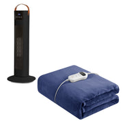 Royal Comfort Winter Warmers Set 1 x Heated Throw + 1 x Pursonic Tower Heater