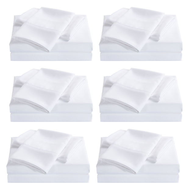 Royal Comfort 2000 Thread Count Original Bamboo Blend White Sheet Set 6 Pack