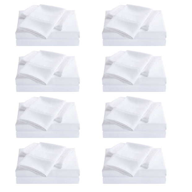 Royal Comfort 2000 Thread Count Original Bamboo Blend White Sheet Set 8 Pack