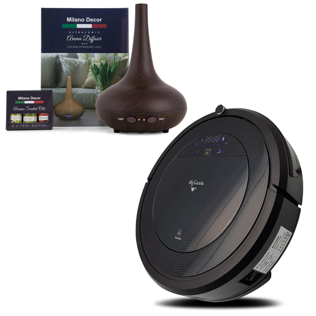 MyGenie ZX1000 Robotic Vacuum Cleaner with Bonus Aroma Diffuser with 3 Oils