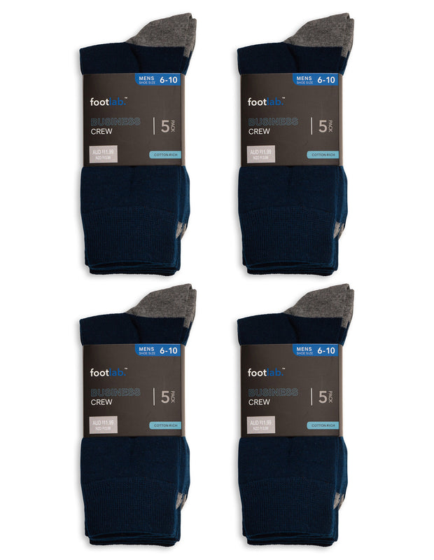 Mens 20 Pack Socks Business Crew