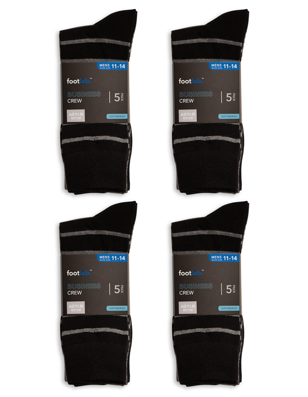 Mens 20 Pack Socks Business Crew