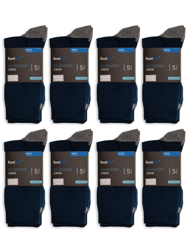 Mens 40 Pack Socks Business Crew