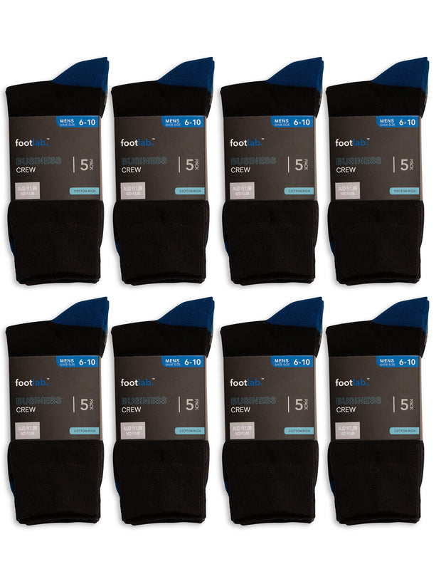 Mens 40 Pack Socks Business Crew