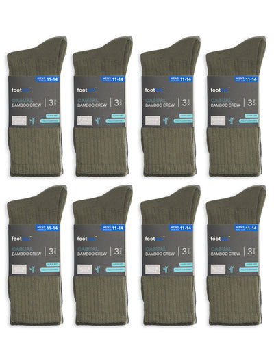 Mens 24 Pack Socks Casual Bamboo Crew