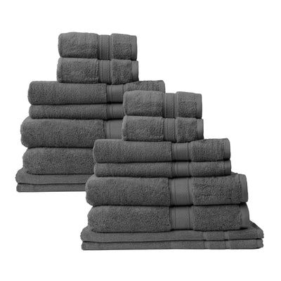 Royal Comfort Towel Set 16 Piece 100% Cotton Zero Twist Luxury Plush