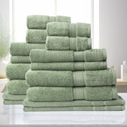 Royal Comfort Towel Set 16 Piece 100% Cotton Zero Twist Luxury Plush