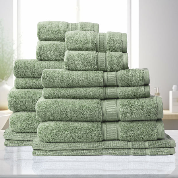 Royal Comfort Towel Set 16 Piece 100% Cotton Zero Twist Luxury Plush