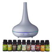 Milano Aroma Diffuser Set With 10 Pack Diffuser Oils Humidifier Aromatherapy