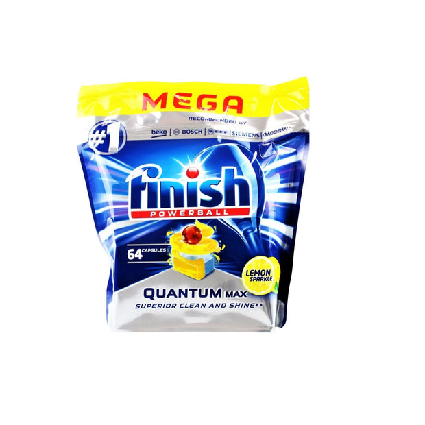 4 x 64 Packs Finish Powerball Quantum Dishwashing Tablets Lemon (256 Tablets)