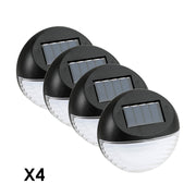 Utmark Round Solar LED Solar Fence Lights x 4 Pack