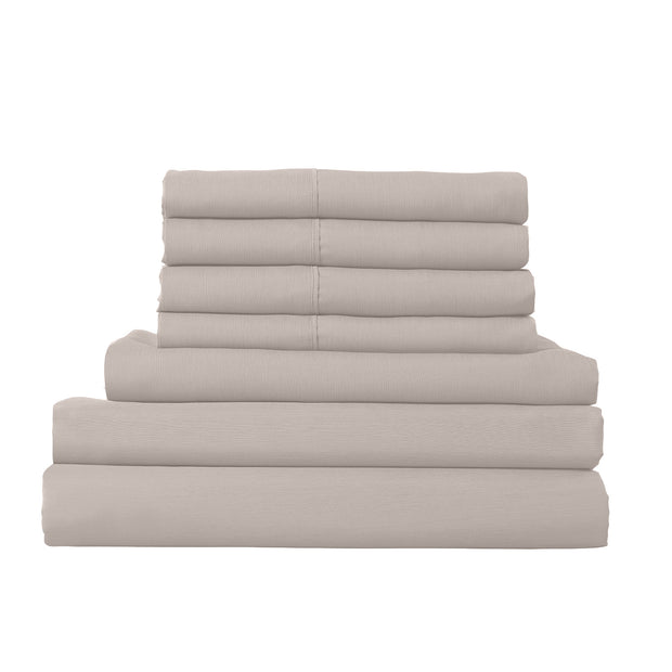 1500 Thread Count 6 Piece Combo And 2 Pack Duck Feather Down Pillows Bedding Set