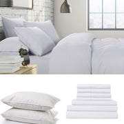 1500 Thread Count 6 Piece Combo And 2 Pack Duck Feather Down Pillows Bedding Set