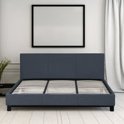 Milano Sienna Luxury Bed Frame Base And Headboard Solid Wood Padded Linen Fabric