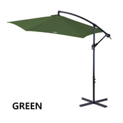Milano Outdoor 3 Metre Cantilever Umbrella UV Sunshade Garden Patio Deck