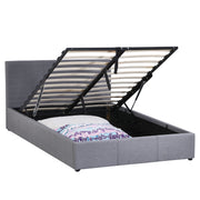 Milano Luxury Gas Lift Bed Frame Base And Headboard With Storage All Sizes