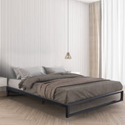 Milano Decor Florence Metal Bed Frame Mattress Base Platform Modern Black