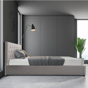 Milano Decor Westlake Luxe Gas Lift Storage Bed Light Grey