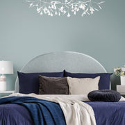 Milano Decor Barcelona Curved Light Grey Bed Head Headboard Bedhead Upholstered