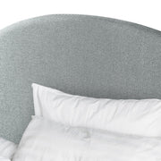 Milano Decor Barcelona Curved Light Grey Bed Head Headboard Bedhead Upholstered