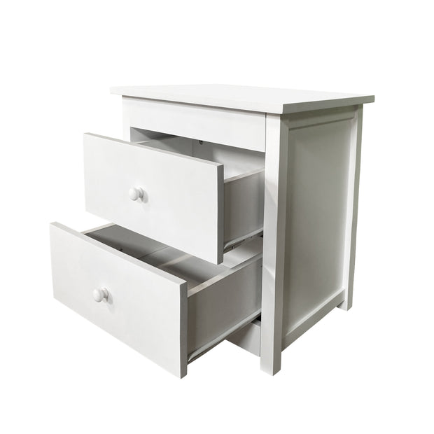Milano Decor Bedside Table Byron Bay White Storage Cabinet Bedroom