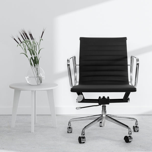 Milano Premium Replica Adjustable Eames Chair Executive Gas Lift Black
