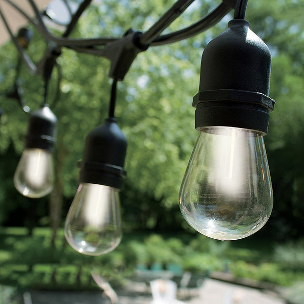 Milano Decor Edison Globe Solar Powered Lamp String Lights - White - 20 Lights