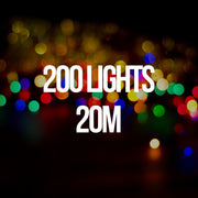Milano Decor Outdoor LED Plug In Fairy Lights - Multicoloured - 200 Lights