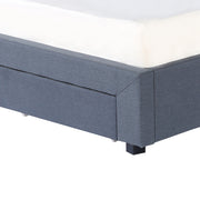Milano Decor Palermo Bed Base with Drawers Upholstered Fabric Wood Charcoal